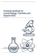 Practical handbook for A-level Biology, Chemistry and Physics-2023  	Version 1.4
