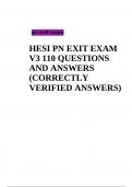 HESI PN EXIT EXAM V3 110 QUESTIONS AND ANSWER&lpar;S&rpar;
