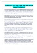 Real Estate Practice Exam &lpar;Missouri&rpar;&lowbar;Real Estate MO&lpar;Solved&rpar;