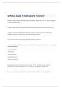 MANA 3320 Final Exam Review Questions With Answers