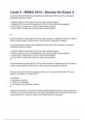 Level 3 - RNSG 2213 - Review for Exam 3 QUESTIONS AND ANSWERS 2023 