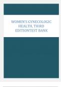 WOMEN’S GYNECOLOGIC  HEALTH, THIRD  EDITIONTEST BANK