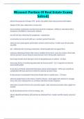 Missouri Portion Of Real Estate Exam&lpar; Solved&rpar;