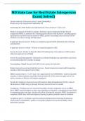 MO State Law for Real Estate Salesperson Exam&lpar; Solved&rpar;