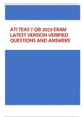 ATI TEAS 7 QB 2023 EXAM  LATEST VERSION VERIFIED  QUESTIONS AND ANSWERS