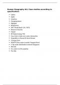 ALL A Level Human geography case studies for ALL exam boards 