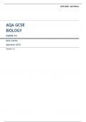 AQA GCSE BIOLOGY PAPER 1H  Mark scheme Specimen 2018  Version 1.0