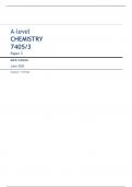A-level CHEMISTRY 7405/3 Paper 3 Mark scheme June 2022 Version: 1.0 Final