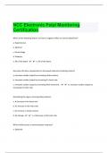 NCC Electronic Fetal Monitoring Certification  470 Questions With Complete Solution