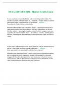 NUR 2488&sol; NUR2488  Mental Health Exam