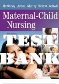 TEST BANK for Maternal-Child Nursing 5th Edition McKinney Emily Slone, James Susan, Murray Sharon Smith, Nelson Kristine and Ashwill Jean. ISBN 9780323478342, 0323478344. (All 55 Chapters).