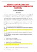 HESI A2 VERSION 1 2023 300&plus; QUESTIONS AND CORRECTS ANSWERS RATED A&plus;