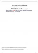 NSG 6020 Week 7 Quiz ANSWERS Latest SOUTH UNIVERSITY HEALTH ASSESSMENT NSG6020