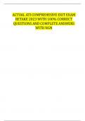 ACTUAL ATI COMPREHESIVE EXIT EXAM RETAKE 2023 WITH 100&percnt; CORRECT QUESTIONS AND COMPLETE ANSWERS WITH NGN