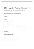 C165 Integrated Physical Sciences&sol;132 Questions And Complete Answers