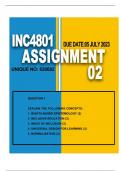 INC4801 ASSIGNMENT 02 DUE DATE 05JULY