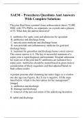 SAEM &ndash; Procedures Questions And Answers With Complete Solutions