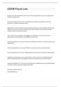 CDFM Fiscal Law exam 2023 with 100&percnt; correct answers