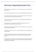 Red Cross Lifeguarding Practice Test exam 2023 with 100&percnt; correct answers