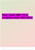 2023 West Coast EMT Block Exam &num;1 Questions with Correct Answers 