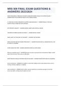 NRS 509 FINAL EXAM QUESTIONS & ANSWERS 2023&sol;2024