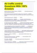 Air traffic control Questions With 100&percnt; Answers