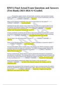 RNFA Final Actual Exam Questions and Answers &lpar;Test Bank&rpar; 2023-2024 A&plus; Graded&period;