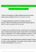 CMAA NHA Practice Test   questions and answers} (2022/2023) (verified answers)