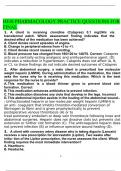 HESI Pharmacology Practice Questions for Final exam questions 2023