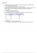 ACCT 2302 Managerial Accounting: Quiz #10 & Ch 10 Homework