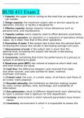 BUSI 411 Exam 2 &ndash; Question And Answers