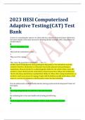 2023 HESI Computerized Adaptive Testing(CAT) Test Bank