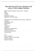 Maryville Nurs 623 Exam 1 Questions And Answers With Complete Solutions