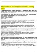 INTRODUCTION TO MATERNITY AND PEDIATRIC NURSING FINAL&sol;117 QUESTIONS AND ANSWERS &lpar;A&plus;&rpar;