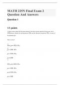 MATH 225N Final Exam 2 – Question And Answers