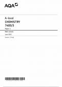 AQA A LEVEL CHEMISTRY -PAPER 3 MARK SCHEME &lpar;7405-3&rpar;2022