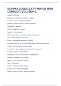 NLN PAX VOCABULARY WORDS WITH COMPLETE SOLUTIONS&vert; LATEST 2023&sol;2024
