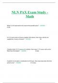 NLN PAX Exam Study - Math