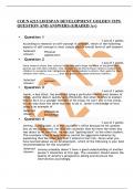 Question answer approach to test on overview of development through the lifespan&comma; including childhood&comma; adolescence&comma; adulthood&comma; and aging experiences&period;