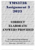 TMS3728 Assignment 3 2023 (QUALITY ANSWERS)