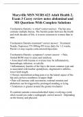 Maryville MSN NURS 623 Adult Health 2, Exam 3 Carey review notes abdominal and MS Questions With Complete Solutions