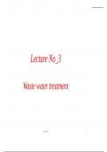 Lecture No_3 Waste water treatment