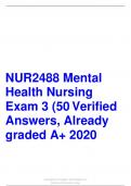 NUR2488 Mental  Health Nursing