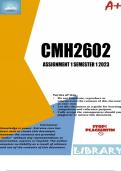 CMH2602 ASSIGNMENT 1 SEMESTER 1 2023