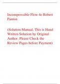 Incompressible Flow 4e Robert Panton (Solution Manual)