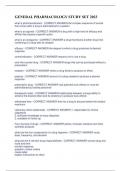 GENERAL PHARMACOLOGY STUDY SET 2023