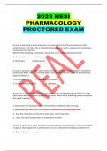 2023 HESI  PHARMACOLOGY  PROCTORED EXAM   