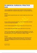 PN MEDICAL SURGICAL PRACTICE 2020&vert;UPDATED&VERIFIED&vert;WITH SOLUTIONS&vert;GUARANTEED SUCCESS