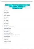 MEDICAL TERMINOLOGY-HOSA 2023 ALL TERMS IN MEDICAL TERMINOLOGY