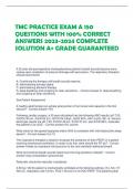 TMC PRACTICE EXAM A 150  QUESTIONS WITH 100% CORRECT  ANSWERS 2023-2024 COMPLETE  SOLUTION A+ GRADE GUARANTEED